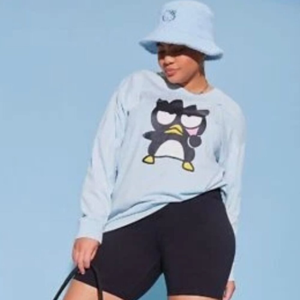 SANRIO X Forever 21 Badtz-Maru Long Sleeve T-Shirt 2X Blue
